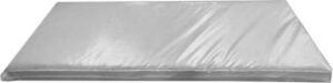 The Mattress Cotton Core 76" Clear is a thin, rectangular mat with a smooth, shiny surface on a white background.