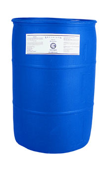 A 55 gal Non-Skid Floor Wax barrel, blue with a white label, stands upright on a white background.