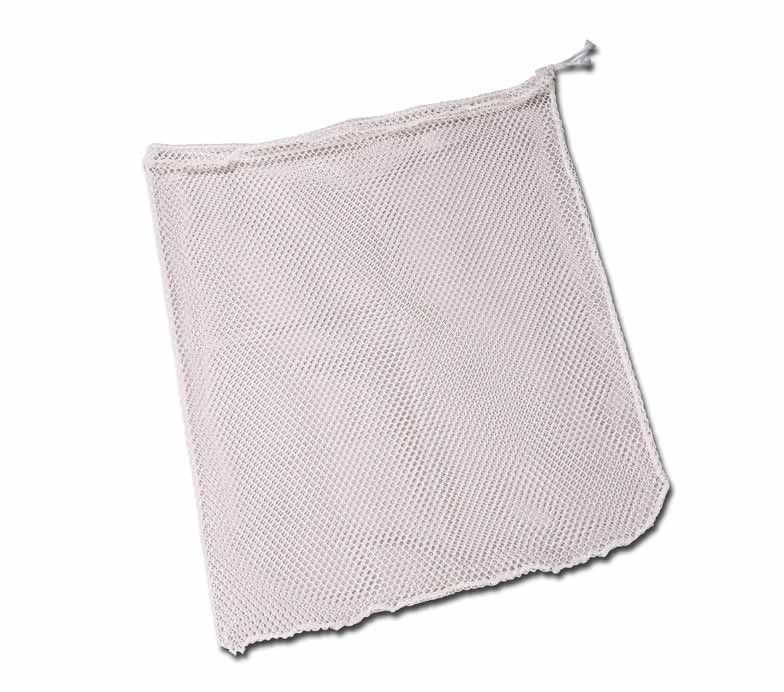 The Mesh Laundry Bag 30"L x 45"W is shown empty and flat on a white background.