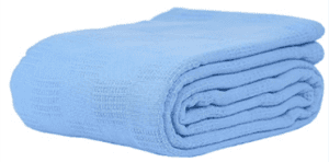A folded Blanket - Blue 66x90 with a textured surface, displayed against a plain white background.
